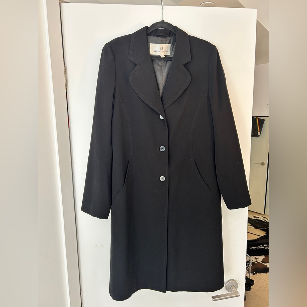 ALFRED SUNG Black Trench Coat
